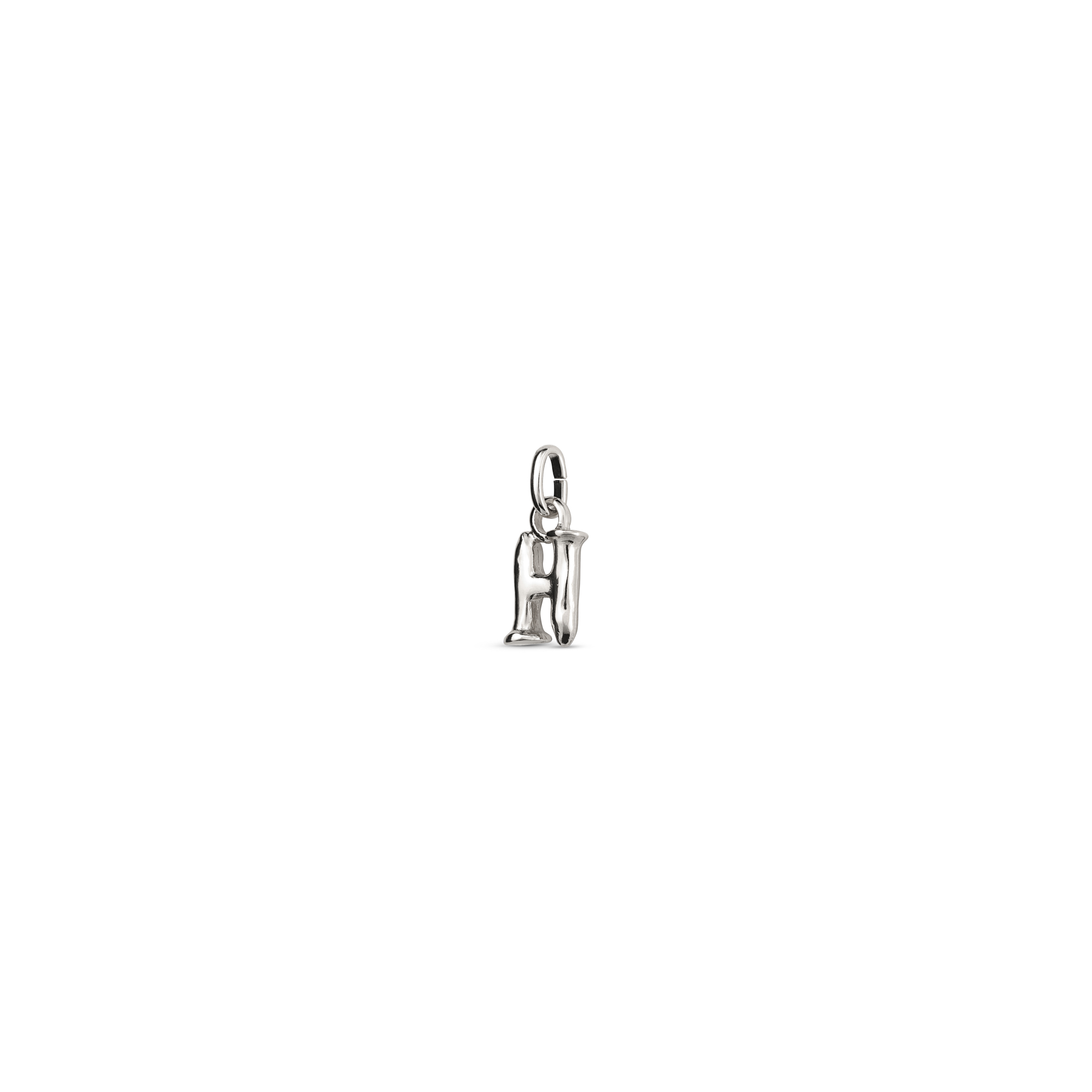 Charm lettera H piccola in argento Sterling, Argent, large image number null